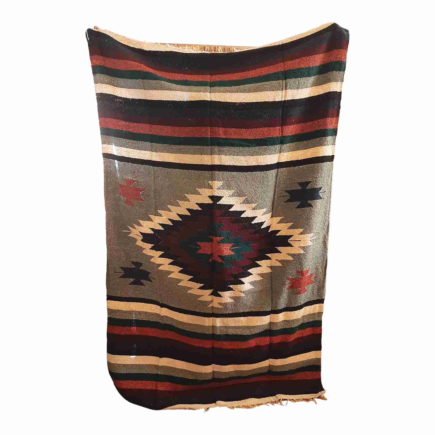 Handloomed Navajo Style Blanket Sage