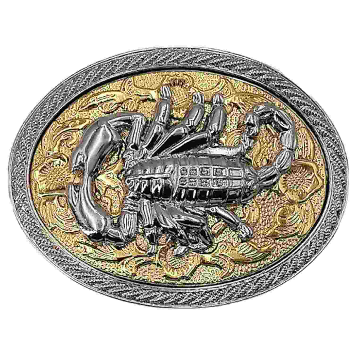 Western Belt Buckle Silver Scorpion S10B