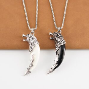 Wolf Fang Necklace On Stainless Chain