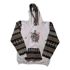 Alpaca Wool Hoodie Native Print with Turtle X-Large 1