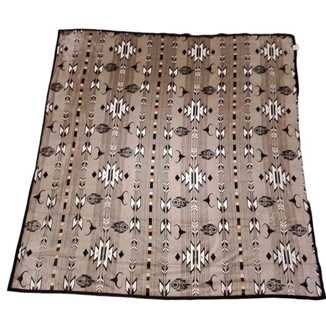 Brown Southwest Plush Blanket