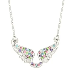 Wing Necklace White Gold S2 Multi Color