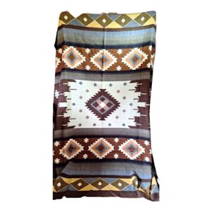 Alpaca Wool Native Blanket Brown Grey