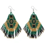 H49QLFIQ M07tHk7U beaded earrings green gold black miyuki hand beaded earrings 16 krazy bear.jpg