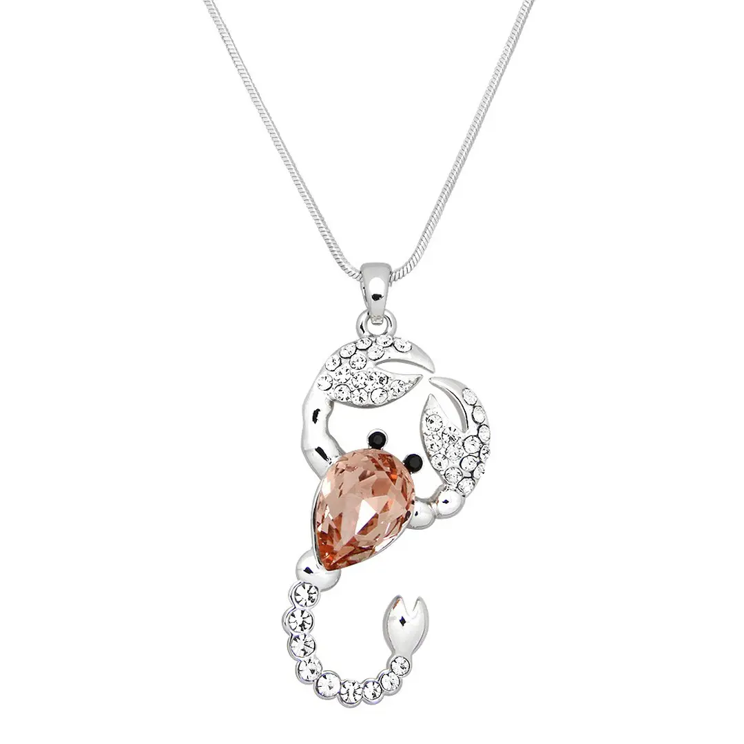 Scorpion Necklace White Gold S1 Light Golden