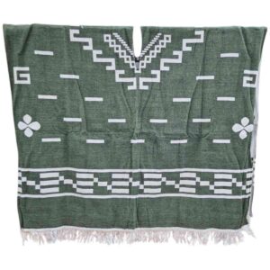 Alpaca Wool Poncho Green Clint Eastwood