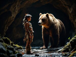 a-native-american-legend-nez-perce-a--a-boy-with-a-bear-in-a-cave