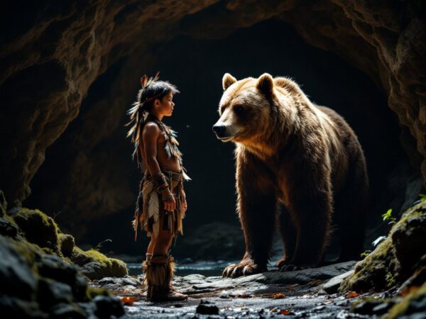 a-native-american-legend-nez-perce-a--a-boy-with-a-bear-in-a-cave