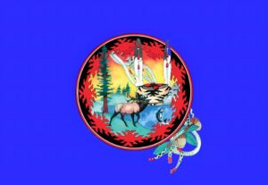 elk valley rancheria flag krazy bear