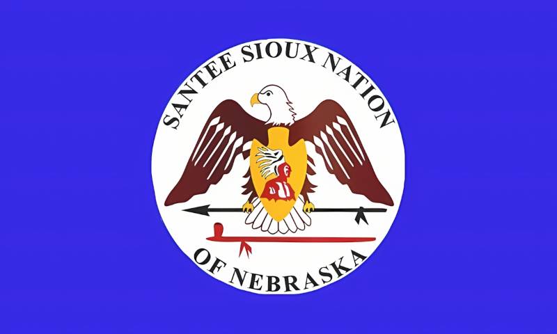 santee sioux tribe flag krazy bear