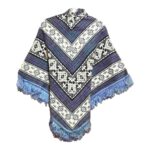ecuador poncho geometric diamond dark grey white light grey 1