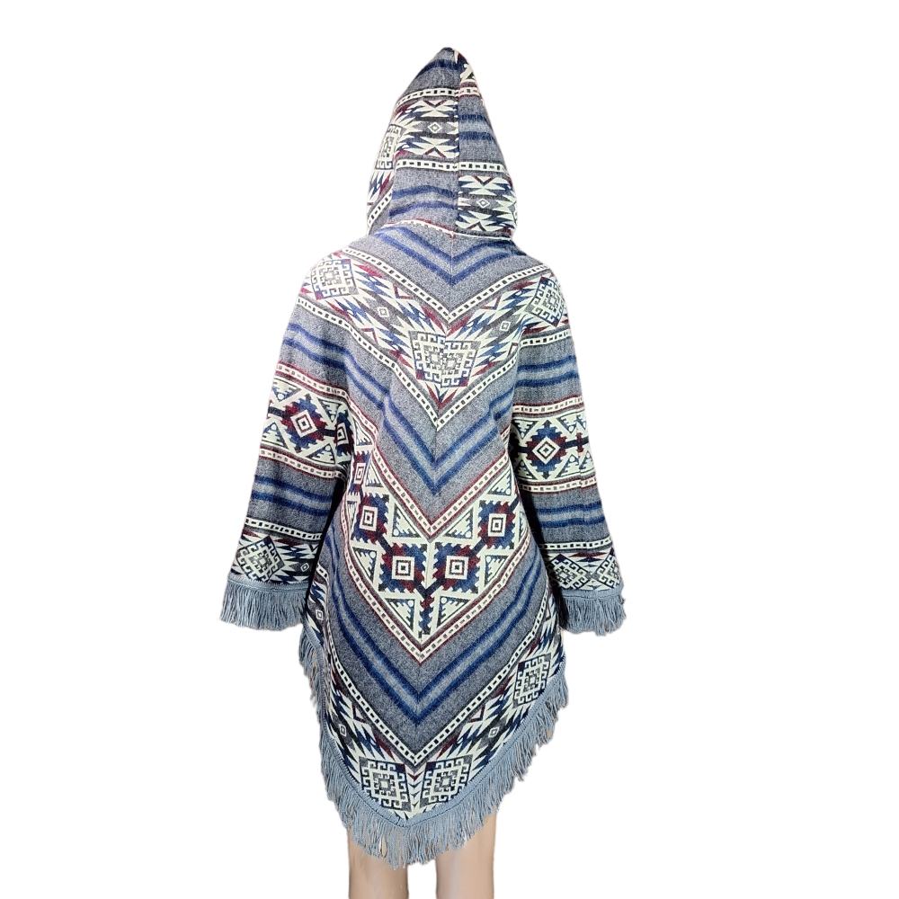 ecuador poncho geometric diamond dark grey white light grey 2