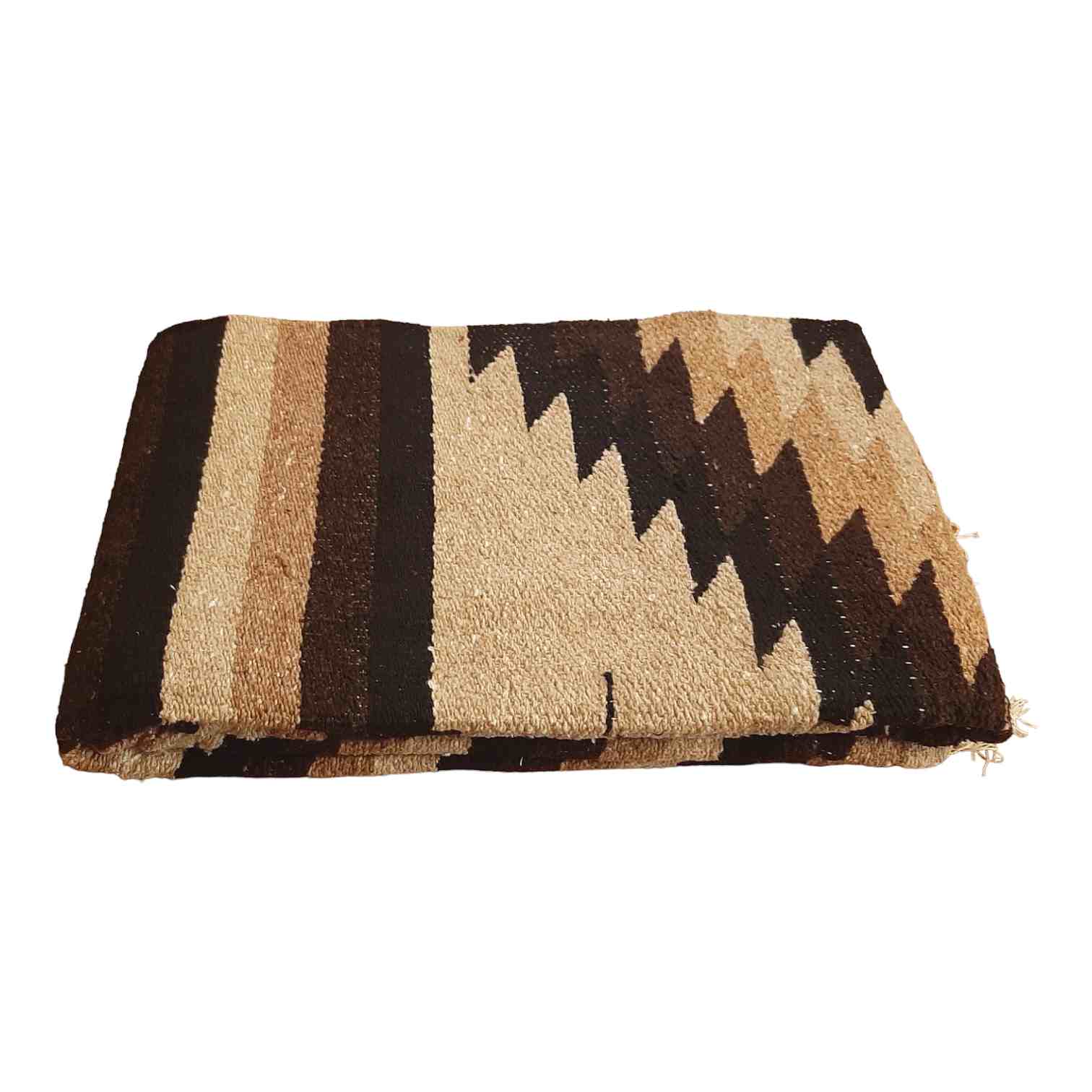 handloomed navajo style blanket tan dark64