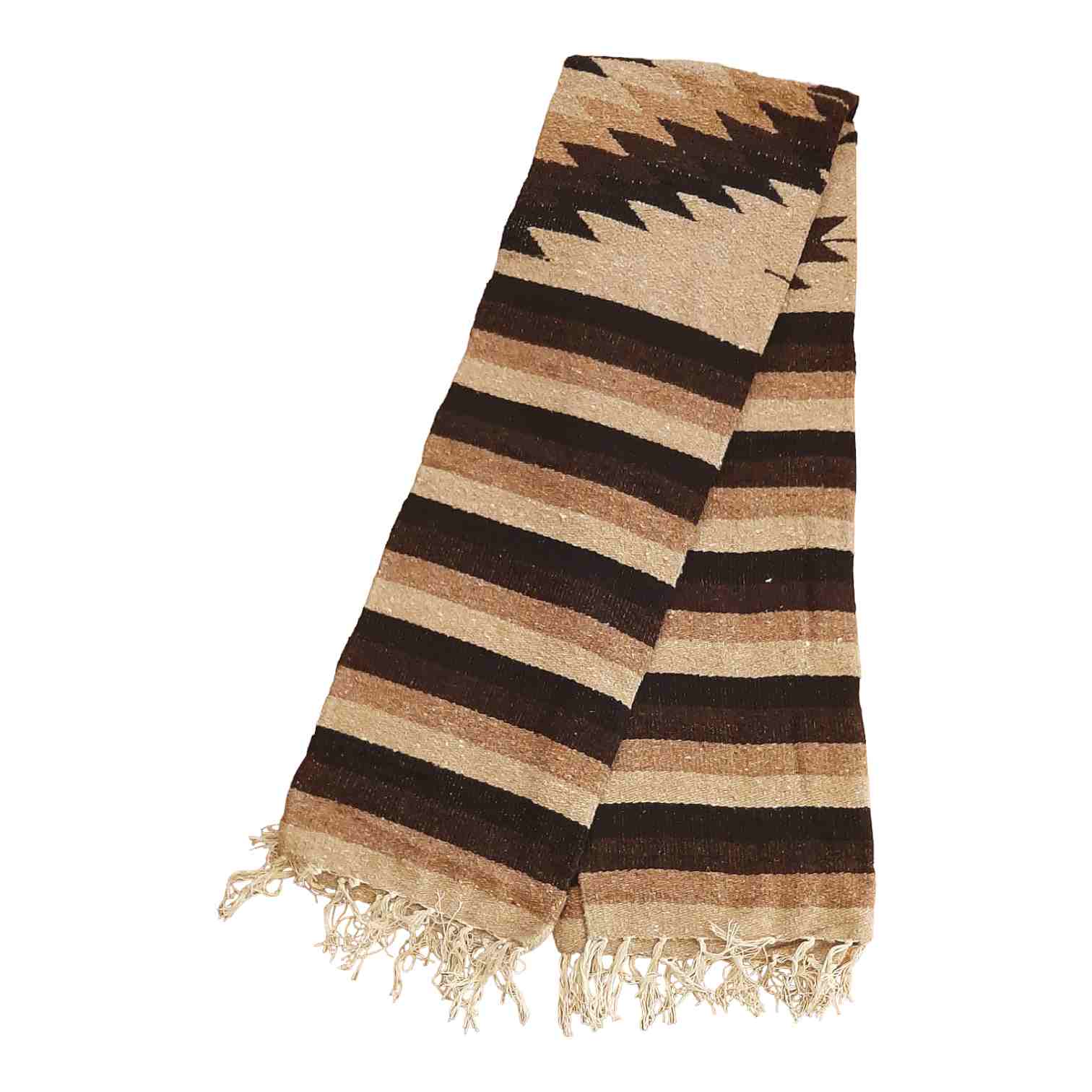 handloomed navajo style blanket tan dark68