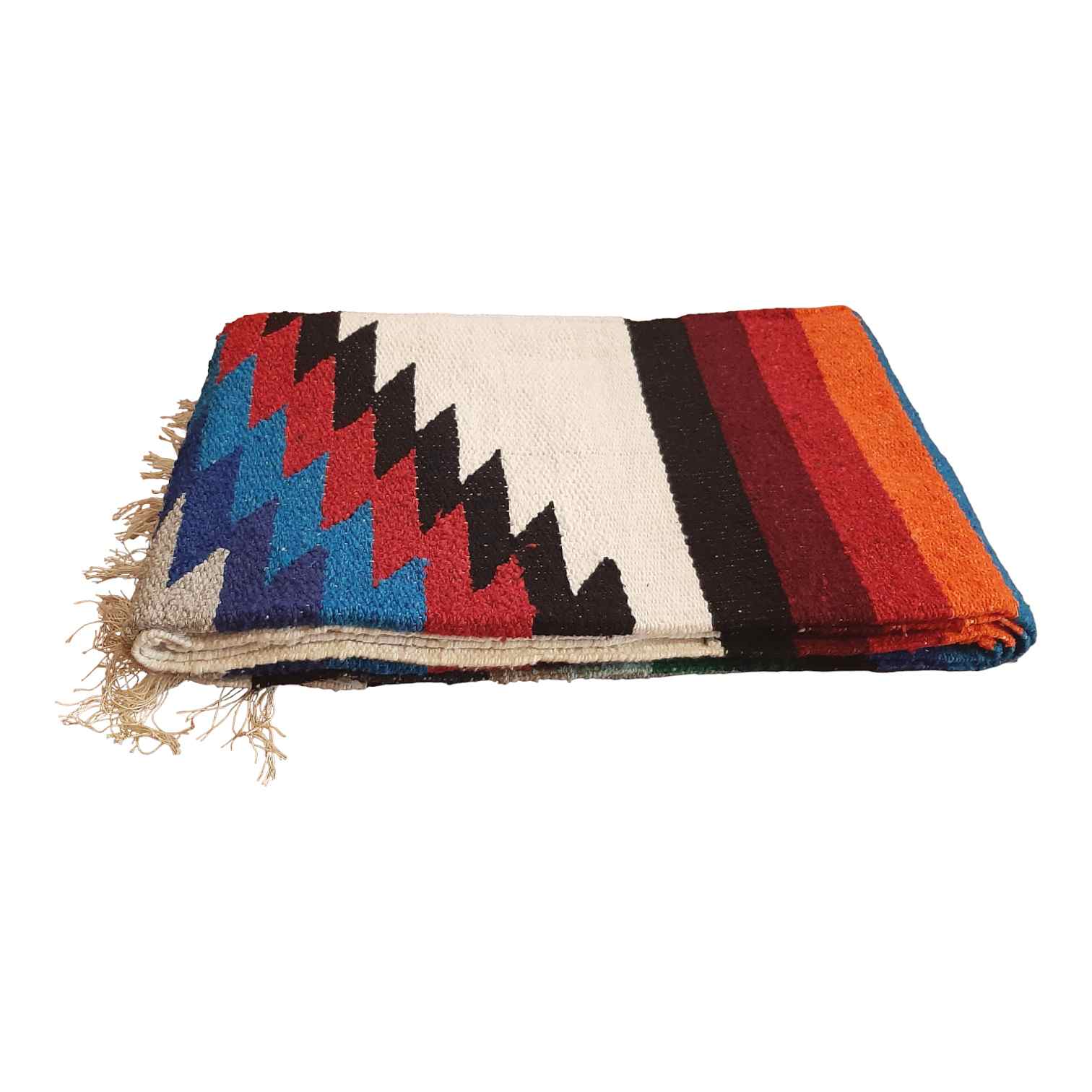 handloomed navajo style blanket white74