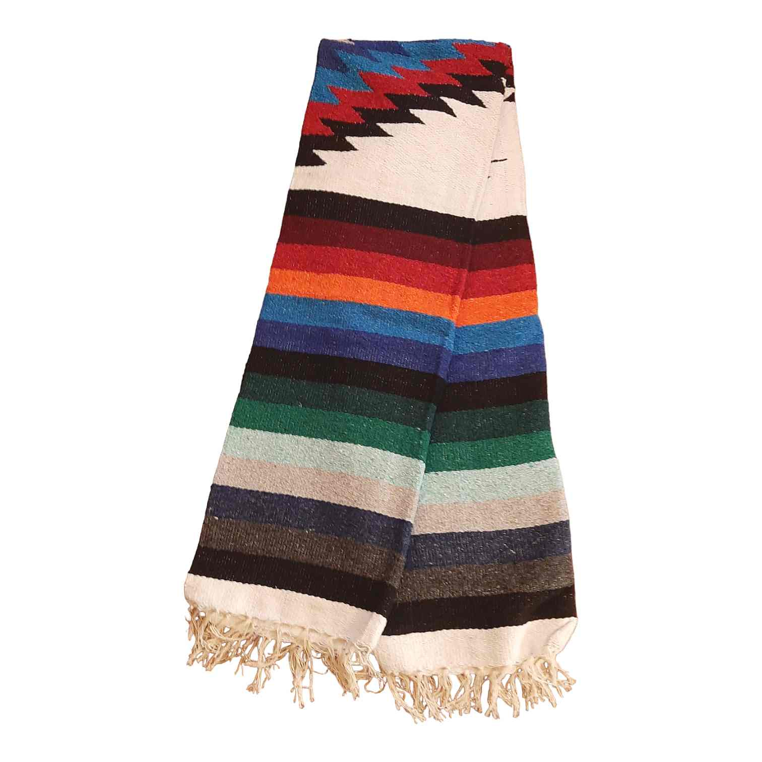 handloomed navajo style blanket white78
