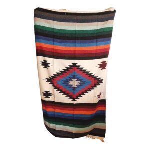 Handloomed Navajo Style Blanket White