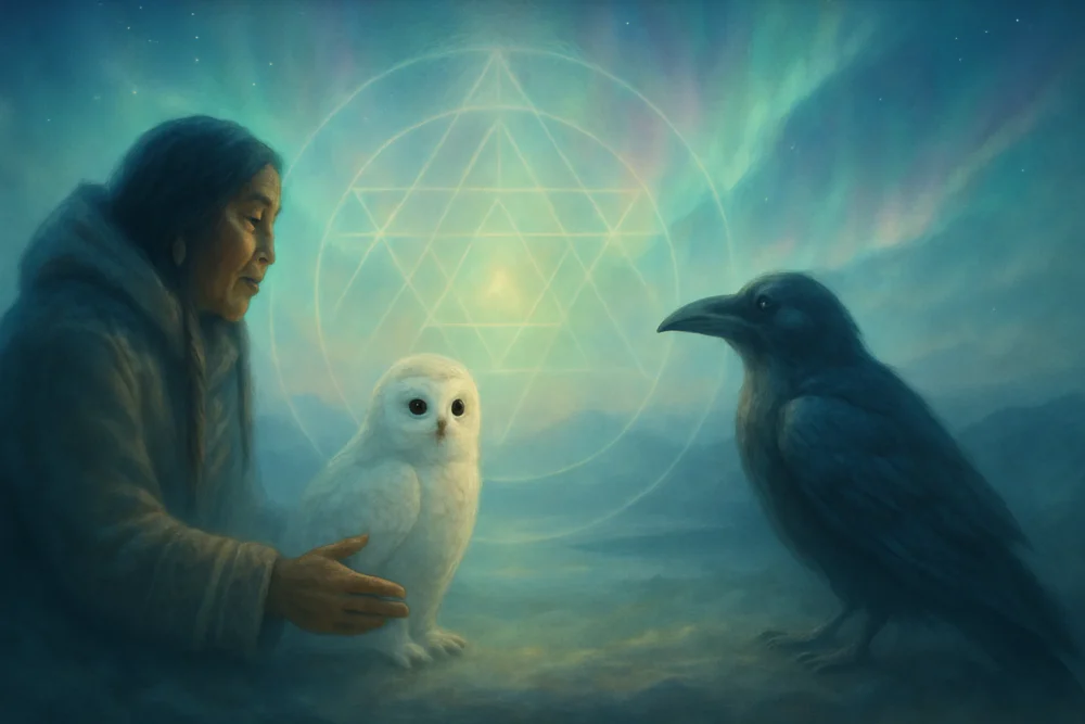 Eskimo story of Owl and Raven