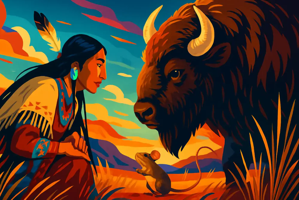 The Buffalo and the Field Mouse.