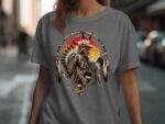 Native American dancer inside dreamcatcher graphic